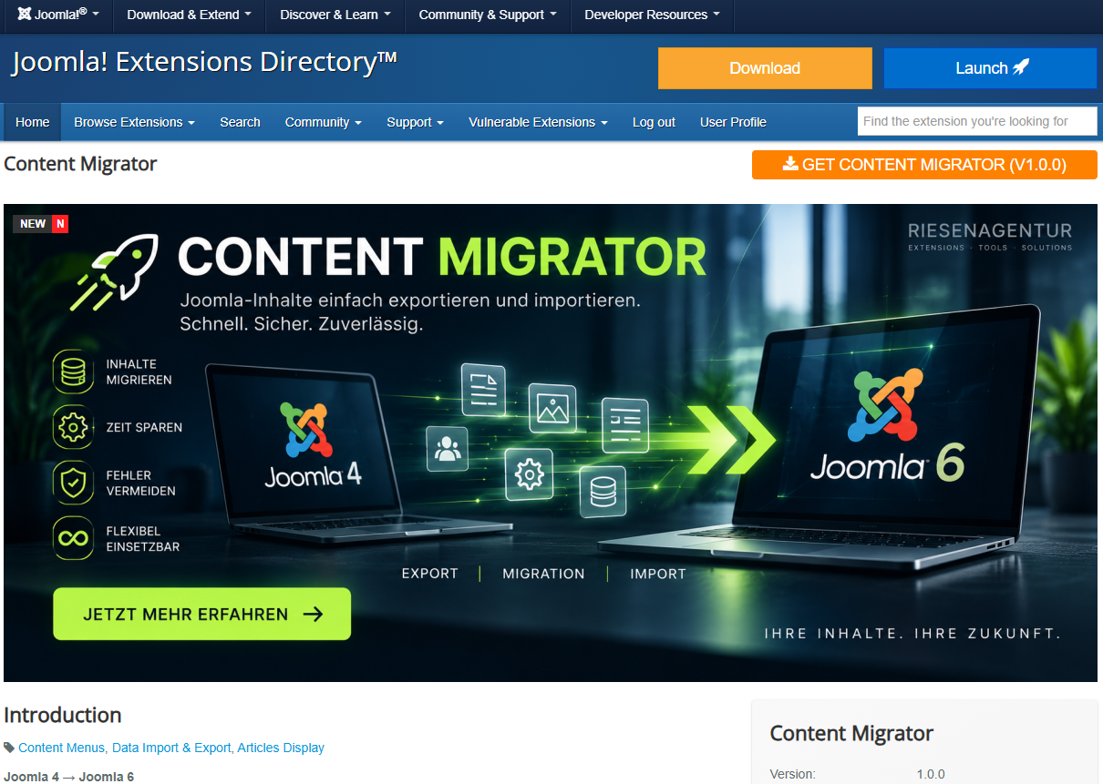 Joomla Content Migrator Joomla Content Migrator